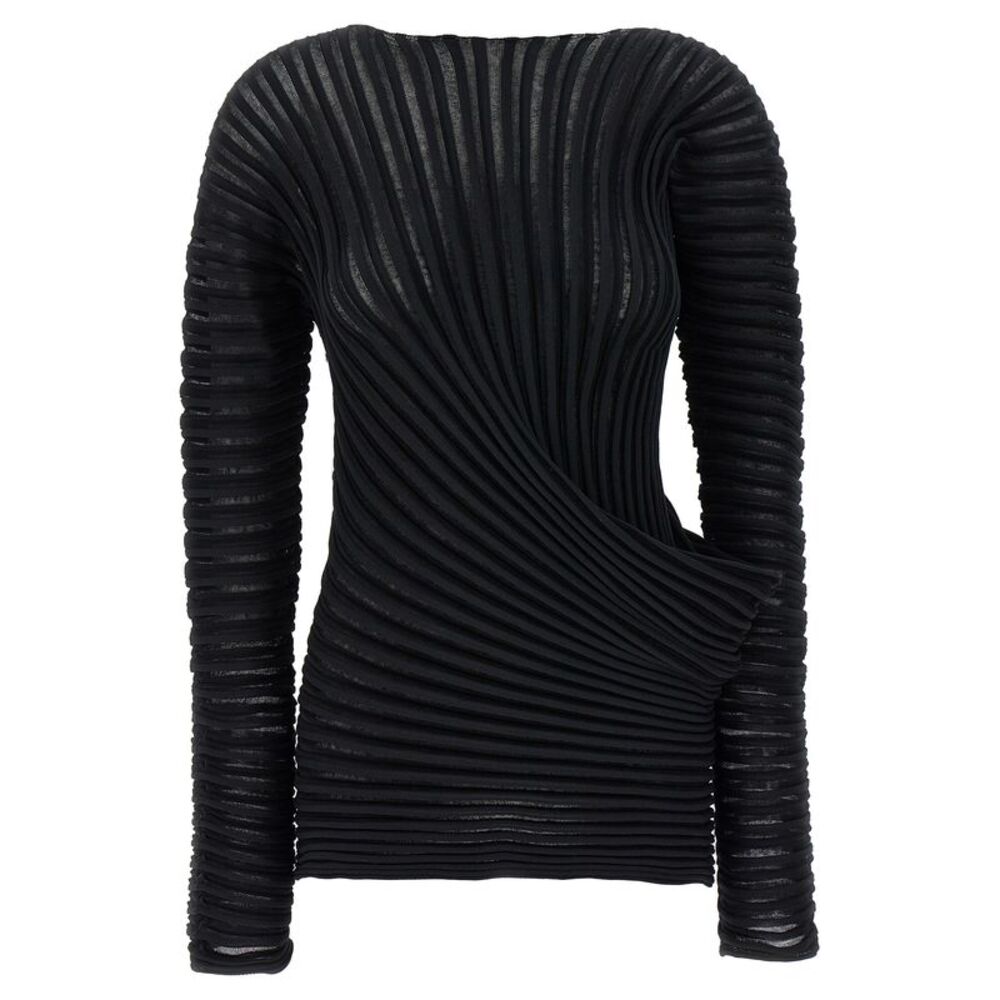 Issey Miyake Black Polyester Women's Shirt